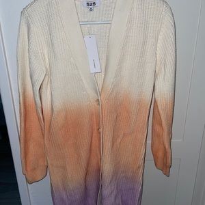 Long Spray Dyed Cardigan